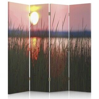 Rumdeler Dobbeltsidet, Solnedgang ved søen - (145x170)