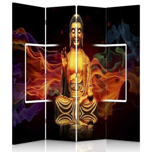 Rumdeler Dobbeltsidet, Buddha Guld Abstraktion - (145x170)