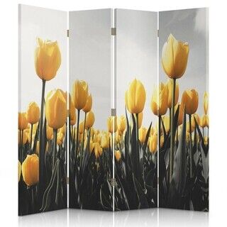 Rumdeler Dobbeltsidet, Tulipaner Gule - (145x170)