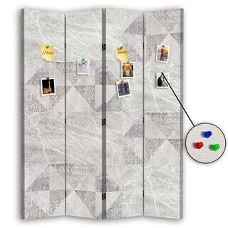 Rumdeler Dobbeltsidet PIN IT, Geometri og pastelfarver - (145x170)
