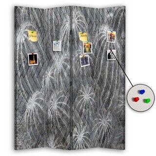Rumdeler Dobbeltsidet PIN IT, Abstrakt med kaktus - (145x170)