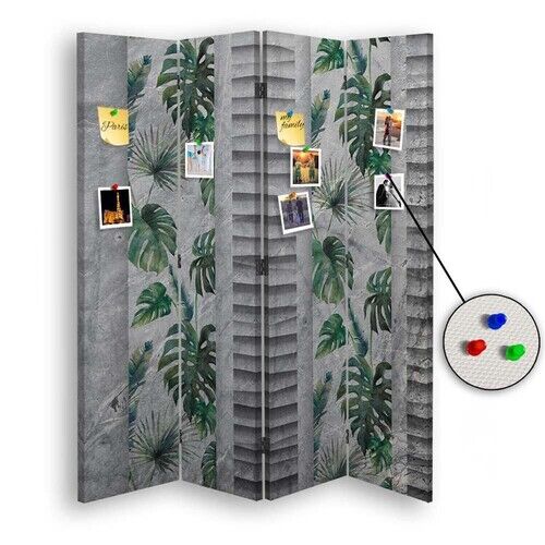 Rumdeler Dobbeltsidet PIN IT, Monstera blade natur - (145x170)
