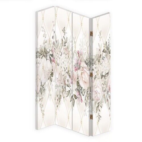 Rumdeler Dobbeltsidet roterbar, Boho blomster natur - (145x170)