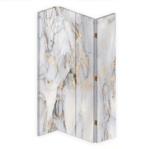 Rumdeler Dobbeltsidet roterbar, Guld marmor sten - (145x170)