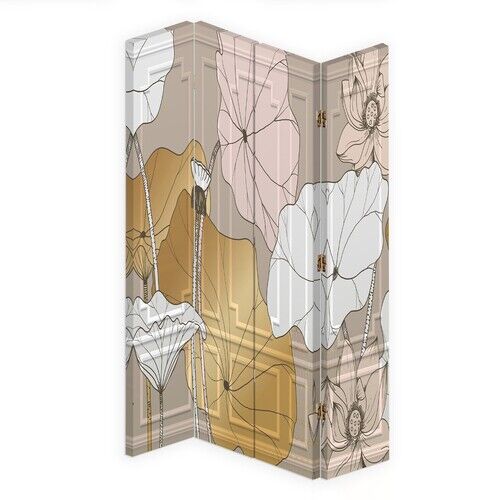 Rumdeler Dobbeltsidet roterbar, Vintage blomster i pastel - (145x170)