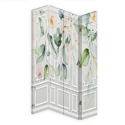 Rumdeler Dobbeltsidet roterbar, Grønne blade blomster - (145x170)