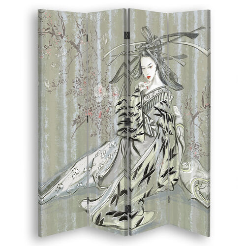 Rumdeler Dobbeltsidet roterbar, Traditionel japansk geisha - (145x170)