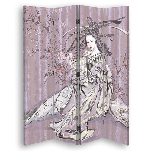 Rumdeler Dobbeltsidet roterbar, Traditionel japansk geisha - (145x170)