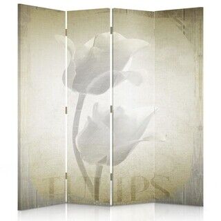 Rumdeler Dobbeltsidet roterbar, Retro tulipaner - (145x170)