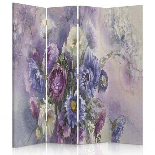 Rumdeler Dobbeltsidet roterbar, Lilla buket af blomster - (145x170)