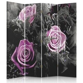 Rumdeler Dobbeltsidet roterbar, Roser Blomster - (145x170)