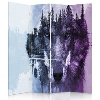Rumdeler Dobbeltsidet roterbar, Ulv Skov Violet Natur - (145x170)