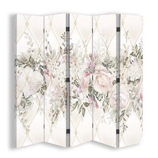 Rumdeler Dobbeltsidet, Boho blomster natur - (180x170)