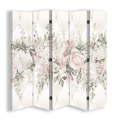 Rumdeler Dobbeltsidet, Boho blomster natur - (180x170)