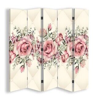 Rumdeler Dobbeltsidet, Roser Blomster Pink - (180x170)
