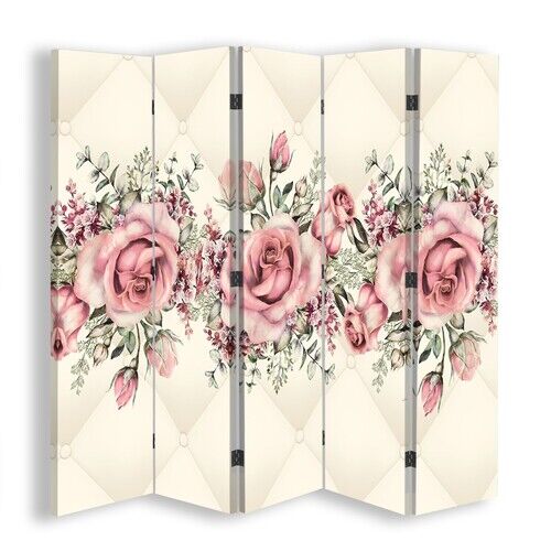 Rumdeler Dobbeltsidet, Roser Blomster Pink - (180x170)
