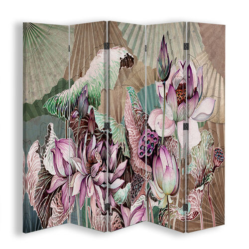 Rumdeler Dobbeltsidet, Hellige lotusblomster og fanter - (180x170)
