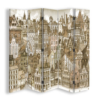 Rumdeler Dobbeltsidet, Happy city - (180x170)