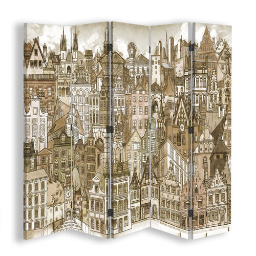 Rumdeler Dobbeltsidet, Happy city - (180x170)