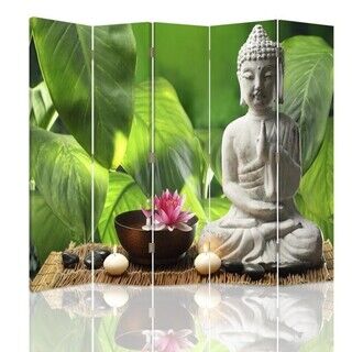 Rumdeler Dobbeltsidet, Buddha-blade Blomster - (180x170)