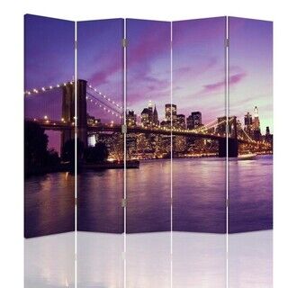Rumdeler Dobbeltsidet, New York Manhattan solnedgang - (180x170)