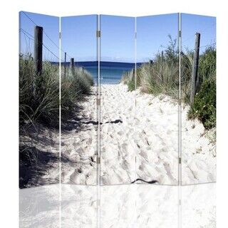 Rumdeler Dobbeltsidet, Hav Strand Sand Græs - (180x170)