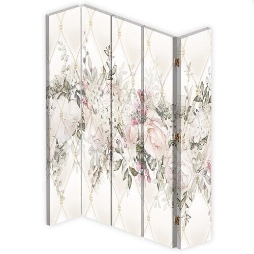 Rumdeler Dobbeltsidet roterbar, Boho blomster natur - (180x170)