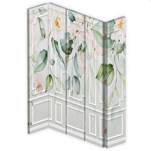 Rumdeler Dobbeltsidet roterbar, Grønne blade blomster - (180x170)