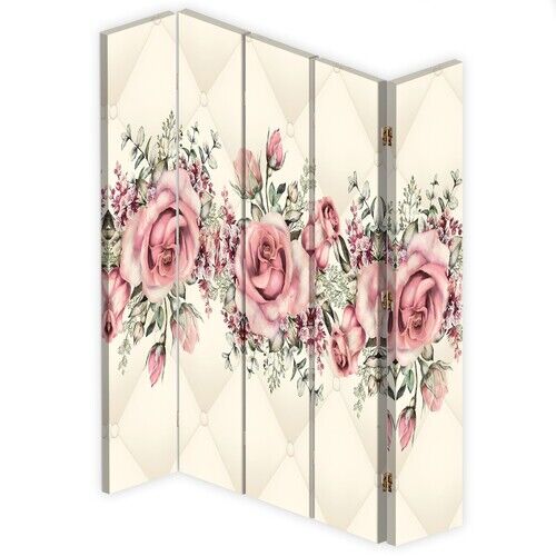 Rumdeler Dobbeltsidet roterbar, Roser Blomster Pink - (180x170)