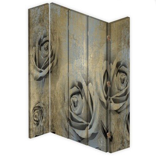 Rumdeler Dobbeltsidet roterbar, Rose blomster guld - (180x170)