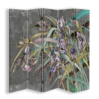 Rumdeler Dobbeltsidet roterbar, Irisblomster i vinden - (180x170)