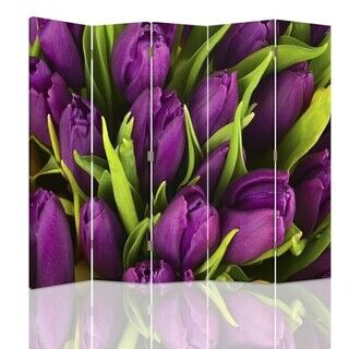 Rumdeler Dobbeltsidet roterbar, Lilla tulipaner - (180x170)