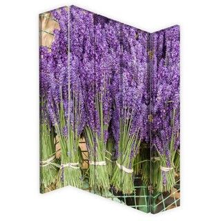Rumdeler Dobbeltsidet roterbar, Lavendel og violette blomster - (180x170)