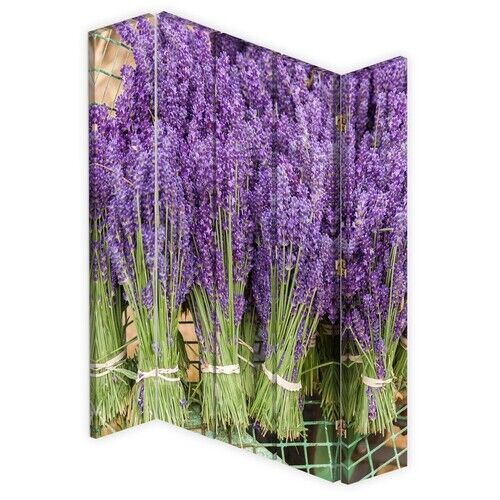 Rumdeler Dobbeltsidet roterbar, Lavendel og violette blomster - (180x170)