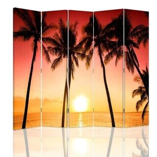 Rumdeler Dobbeltsidet roterbar, Palmer strand sol - (180x170)