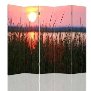 Rumdeler Dobbeltsidet roterbar, Solnedgang ved sø - (180x170)