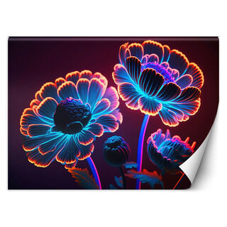 Fototapet, Neon blomsterknopper