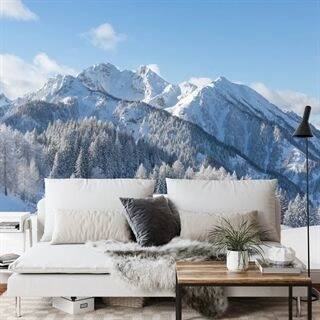 Fototapet Vinter I Bjergene