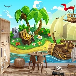 Fototapet Pirate Treasure Island
