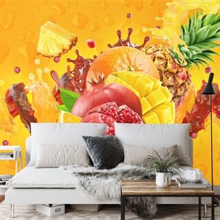 Photo wallpaper Colorful tropical fruits 3D FT-3075-FALL