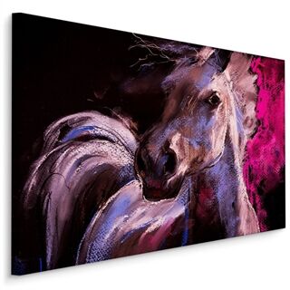 Canvas print A horse in pastel colours LB-1142-C