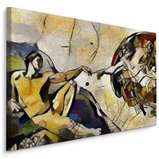Canvas print The Creation of Adam in the Style of Pablo Picasso LB-1150-C