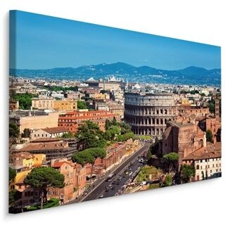 Lærred Panorama Af Rom 3D
