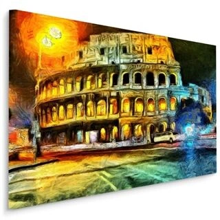 Lærred Colosseum Som Malet