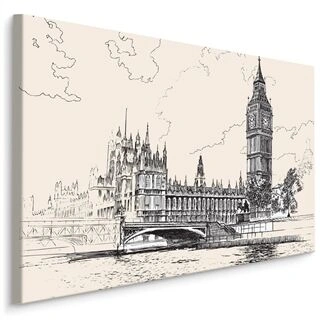 Lærred Tegning Af Palace Of Westminster
