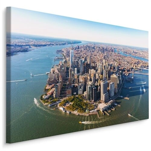 Lærred Luftfoto Af Manhattan