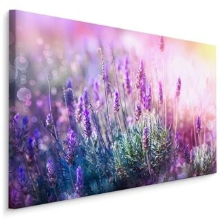 Lærred Blomstrende Lavendel 3D