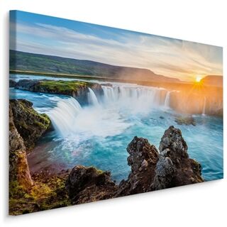 Canvas print Godafoss waterfall in Iceland LB-1544-C