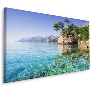Lærred Billede Makarska Riviera, Kroatien 120X80