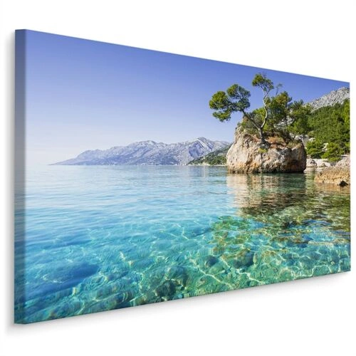 Lærred Billede Makarska Riviera, Kroatien 120X80